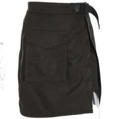 High Waist Belt Cargo Pocket Sexy Split Open Skirt