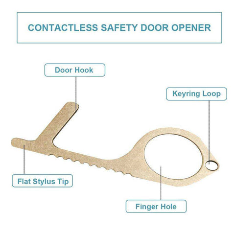 Image of No Touch Door Opener Key Grip Safety Virus Protection Tool