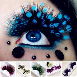 1 Pair Cosplay Feather False Eyelashes