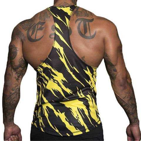 Image of Gym Men Bodybuilding Camo Sleeveless Single Tank Top Muscle Stringer Athletic Vest