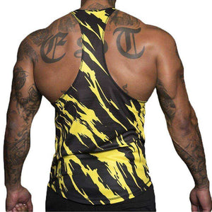 Gym Men Bodybuilding Camo Sleeveless Single Tank Top Muscle Stringer Athletic Vest