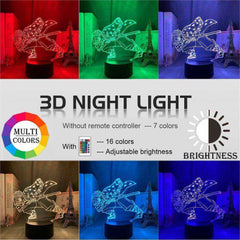 Acrylic Led Night Light Anime Demon Slayer Characters Figure