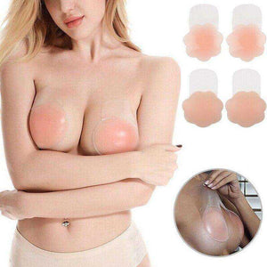 Women Invisible Breast Petals Reusable Lift Nipple Cover Sexy Backless Strapless Bra