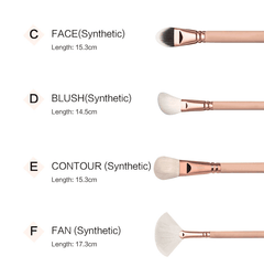 Pink Maquiagem Powder Makeup Brushes Set