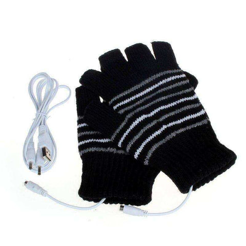 Image of USB Powered Fingerless Heated Gloves