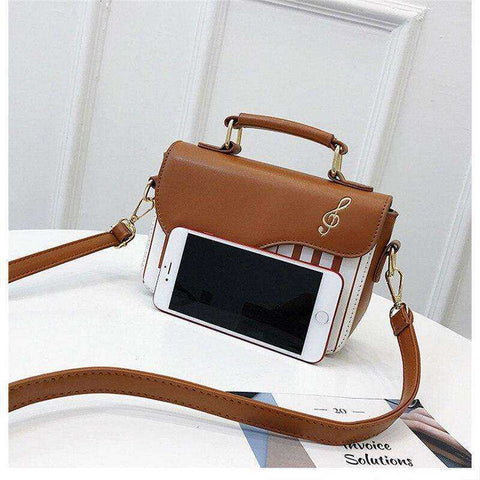 Image of Cute Piano Pattern Shoulder Bag