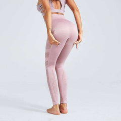 Aesthetic Sexy High Waist Breathable Yoga Pants Seamless Athletic Leggings For Women