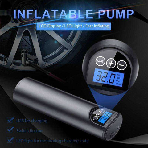 Image of 12V 150PSI Rechargeable Air Pump Tire Inflator Cordless Portable Compressor