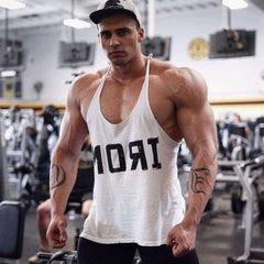 Men's Athletic Printed Gym Workout Bodybuilding Tank Tops Stringer