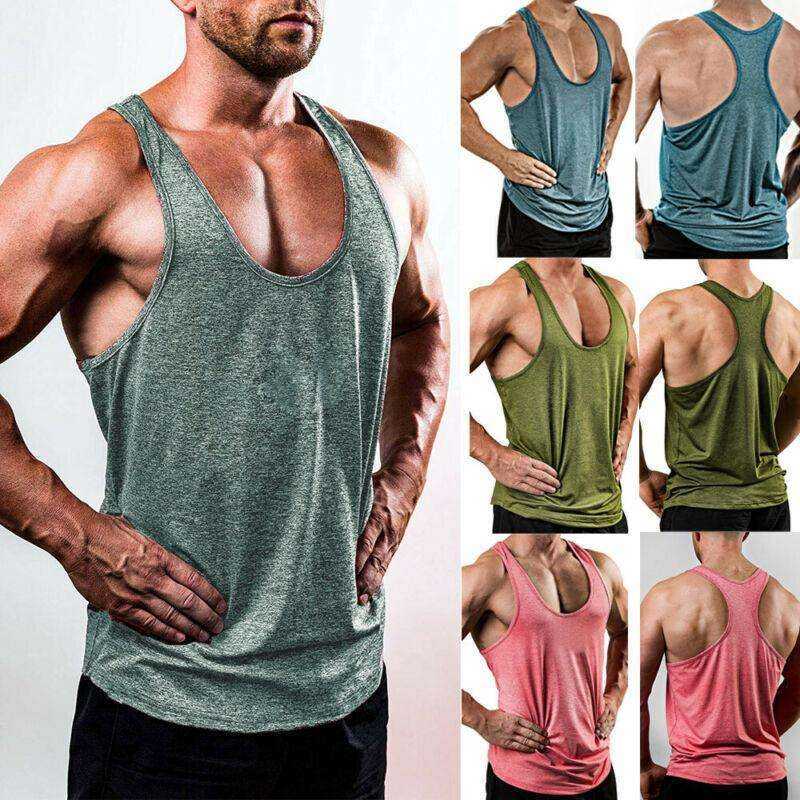 Men's Plus Size Gym Clothing Muscle Sleeveless Tank Tops Shirt