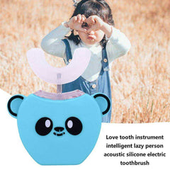 New Kids Smart 360 Degrees Automatic Electric Toothbrush U Shaped Head with Music for Children