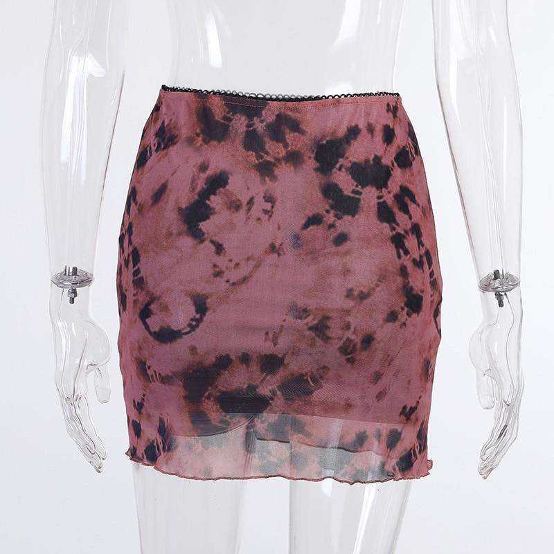 Aesthetics Ruffles A-line Pastel Goth High Waist Mini Skirtsie