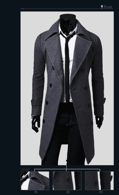 Long Aesthetic Trench Coat For Men