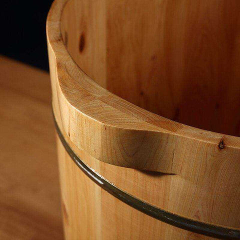 Image of Thickened Eco-friendly Solid Wood Detox Foot Bath Bucket