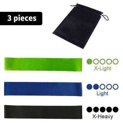 Image of Resistance Elastic Fitness Bands Yoga Exercise Rubber Workout
