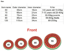 High Quality Watermelon Circle Pool Float Circle Swimming Ring for Kids & Adults