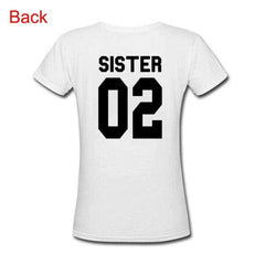 Fashion Sister 01 02 Best Friends T Shirts Aesthetic Harajuku Tops