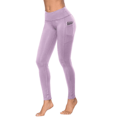 Elastic High Waist Push Up Leggings With Pocket