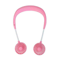 Unique Portable Neckband Headphone Cooling Fan