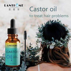 Pure Castor Oil Nourish Hair Prevent Skin Aging Organic Enhancer Eyelash Liquid