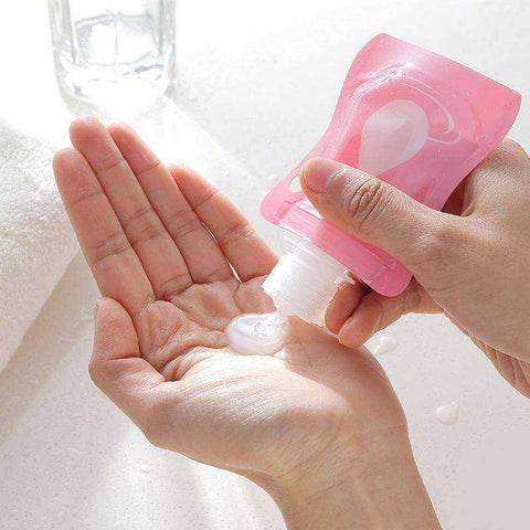 Image of Travel Folding Dispensing Bag Cosmetic Squeeze Bottle