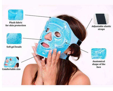 Image of Ice Gel Beads Eye Face Mask Hot Cold Therapy