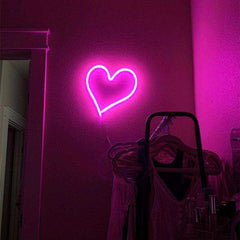Heart Shape Neon Sign Wall Hanging Light for All Occasions Decor