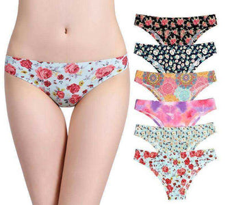 Aesthetic Print Mesh Super Breathable Seamless Women Sexy Panties