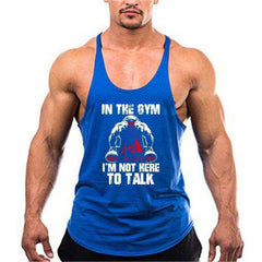 Men Anime Bodybuilding Cotton Stringer Tank Tops
