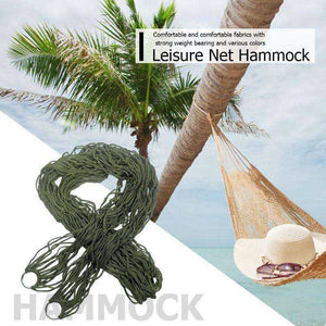 Nylon Hammock Yard Outdoor Travel Hanging Mesh Net Sleeping Bed