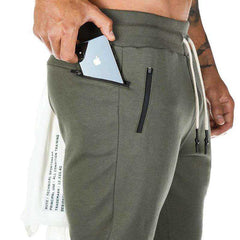 Men Gyms Workout Fitness Cotton Pants