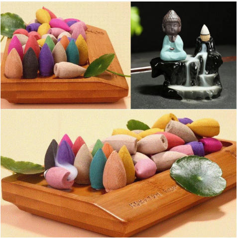 Mixed Relaxing Natural Scents Backflow Incense Cones