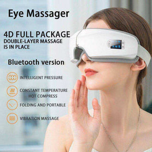 4D/3D Smart Airbag Vibration Hot Compress Bluetooth Eye Glasses