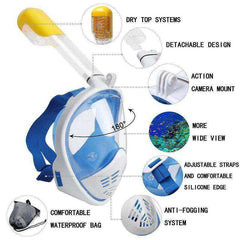 New Underwater Anti Fog Full Face Scuba Diving Snorkeling Mask