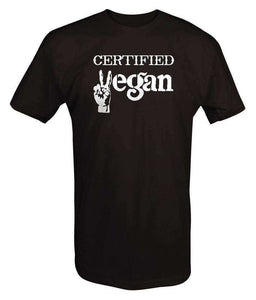 Certified Vegan Peace Organic Raw T Shirt