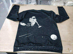 Cloud style Space Vacuum Cleaner Robot 3D Print Sweatshirt Hoody For Men