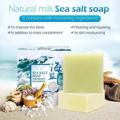 Image of Coconut Sea Salt Handmade Goats Milk Face Care Soap