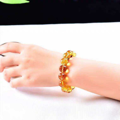 Image of Natural Yellow Citrine Beads Bracelet