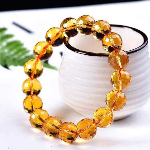 Image of Natural Yellow Citrine Beads Bracelet