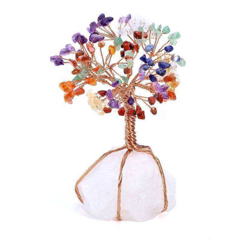 Aesthetic Seven Chakra Awakening Crystal Quartz Tree of Life