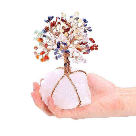 Image of Aesthetic Seven Chakra Awakening Crystal Quartz Tree of Life
