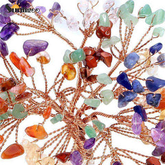 Aesthetic Seven Chakra Awakening Crystal Quartz Tree of Life