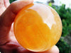 Natural Citrine Calcite Quartz Crystal Sphere Ball Healing Gemstone