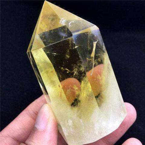 Image of Natural Citrine Healing Quartz Crystal Polished Wand Point