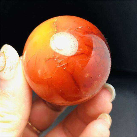 Natural Red Carnelian Crystal Ball
