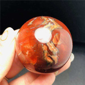 Natural Red Carnelian Crystal Ball
