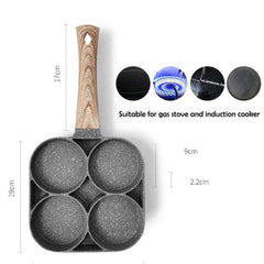 Four-hole Frying Non-stick Egg Pancake Steak Thickened Omelet Pot Pan
