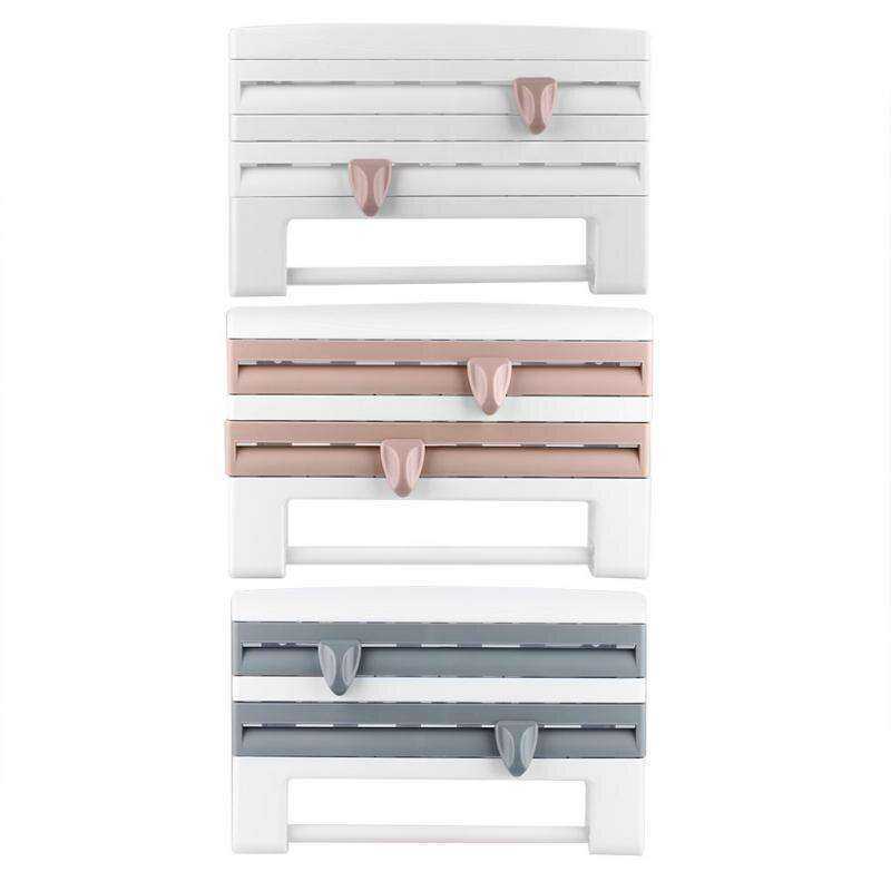 Kitchen Wall-Mount Sauce Bottle Rack Wall Roll Paper Towel Storage
