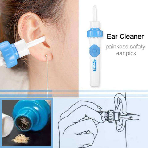 Image of Electric Cordless Vacuum Ear Wax Removal Soft Spiral Cleanser