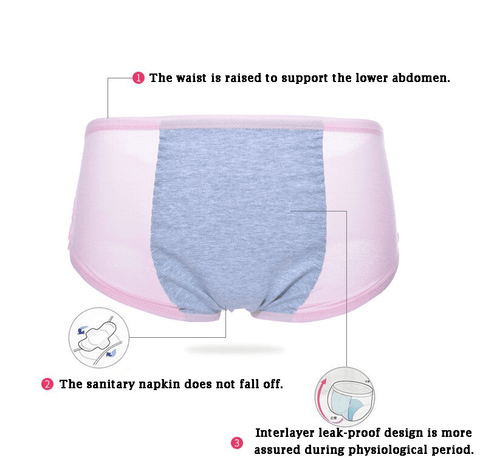 Image of Female Leak Proof Menstrual Panties Physiological Pants